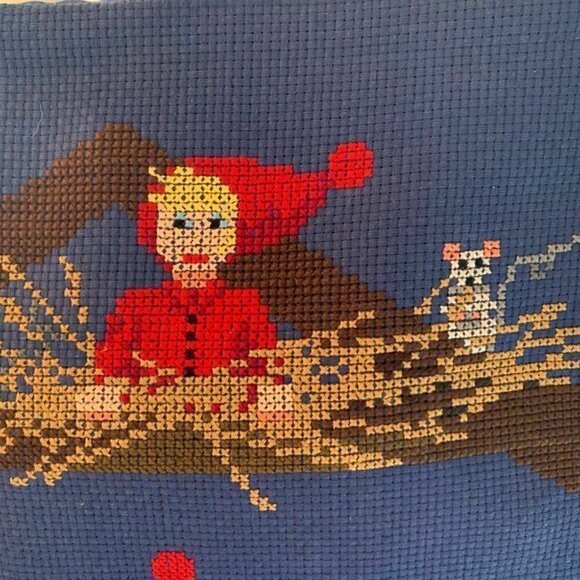 Wall Hanging Banner Barn Scene Horse Pig Mice Fair - Picture 3 of 5